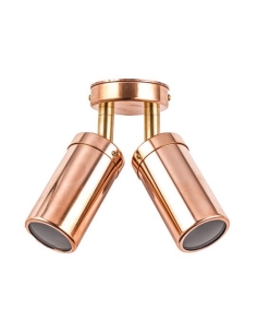 Poseidon 240V GU10 Double Adjustable Wall Pillar Light PG2ACEC