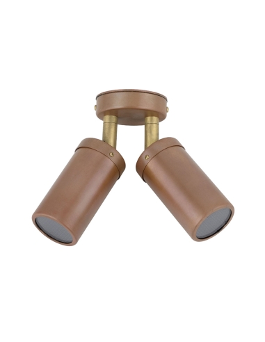 PG2ACECA - GU10 Exterior Wall Pillar Spot Lights (Aged Copper) IP54