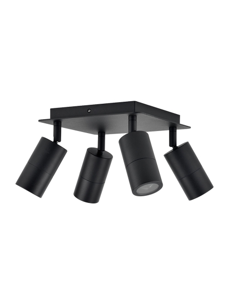 PG4SQBL - GU10 Exterior Adjustable Head Bar Lights (Black) IP44