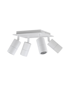 Poseidon 4 Light 240V GU10 Ceiling Spotlight Square Plate PG4SQWH