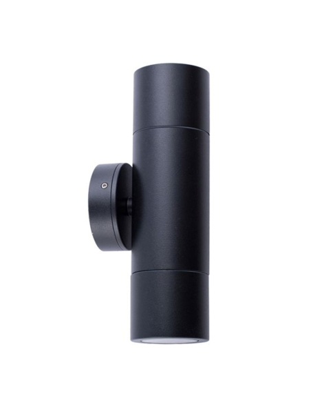 PGUDBL - GU10 Exterior Wall Pillar Spot Lights (Black Aluminium) IP65