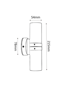 Poseidon 240V GU10 Up & Down Wall Pillar Light Solid Copper PGUDCEC 2