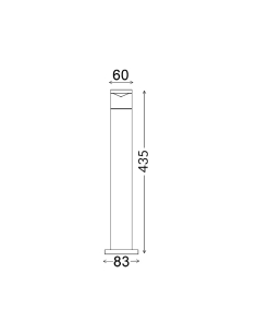 Phare 240 volt GU10 Exterior Bollard Light Height 435mm PHARE05G 2