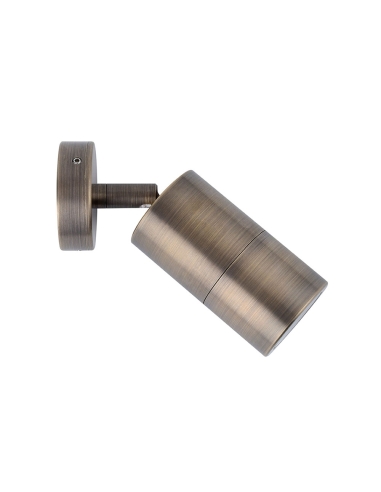 PM1ABR - MR16 Exterior Wall Pillar Spot Lights (Rustic Brass) IP65
