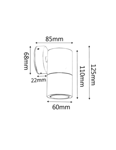 PM1FBR - MR16 Exterior Wall Pillar Spot Lights PM1FBR