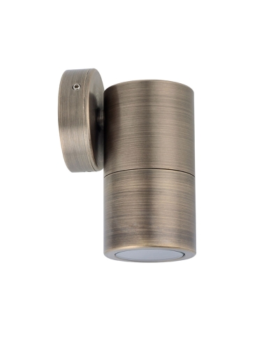 PM1FBR - MR16 Exterior Wall Pillar Spot Lights (Rustic Brass) IP65