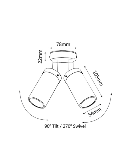 PM2ACEC - MR16 Exterior Wall Pillar Lights (Light PM2ACEC