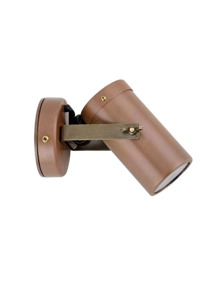 SG1ACECA - GU10 Exterior Adjustable Head Aged Copper Wall Pillar Spot light IP54
