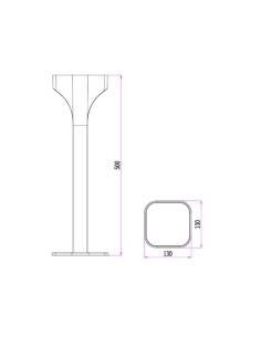 Modern 11 watt LED 2 Way Outdoor Medium Bollard Top Width SHU3 2