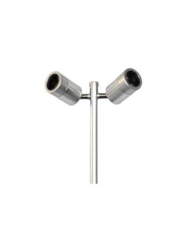 SPM2ALSS - MR16 Garden Spike Lights Double Adjustable IP65 - Aluminium Lamp Holder: MR16 (Max.20W) Globes Not Included Spike ...