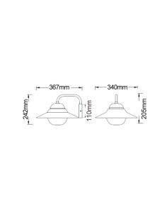 SPY Exterior Surface Mounted Wall Lights with Frosted SPY-W1 2