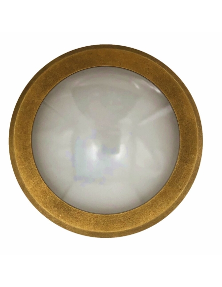 STE22 - STE Exterior LED 12V/240V Antique Brass Eyelid/Round Step/Wall Lights IP65