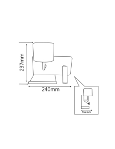 CITY VIGO Oriented 9W LED Right Hand Interior Wall Light VIGOR 2
