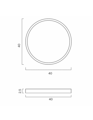 Sky 32 watt LED Dimmable Round Oyster Diameter SKY OY40.3C3D-WH