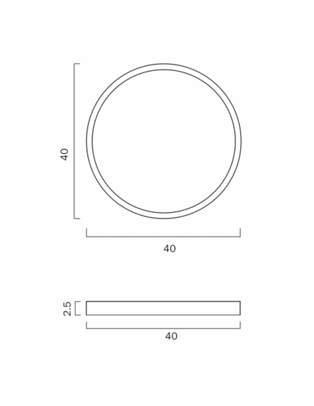 Sky 32 watt LED Dimmable Round Oyster Diameter SKY OY40.3C3D-WH