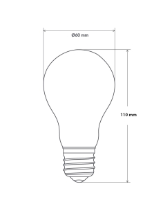Filament Clear Glass LED Globe 8 watt E27 Dimmable / Warm G A608E27CL830 2