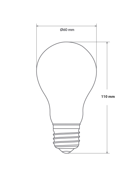 G A608E27CL830 - E27 A60 8W LED GLOBE CLEAR DIMG A608E27CL830