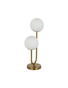 Eterna 2 Light Table Lamp - Antique Gold / Opal MattETERNA TL2-AGOM