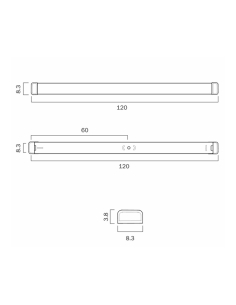 Edge Low Profile Batten 40 watt LED Length 1200mm Width EDGE 120.40.3C 2