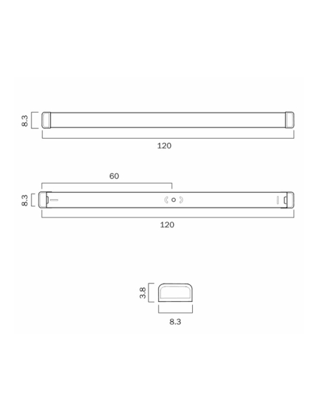 EDGE 120.40.3C - EDGE 120 40W LED BATTEN - 3CCT - EDGE 120.40.3C