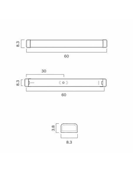 EDGE 060.20.3C - EDGE 60 20W LED BATTEN - 3CCT - EDGE 060.20.3C