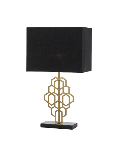 Telbix Akron Small Antique Gold & Black Table Lamp - AKRON TLS-BKAG