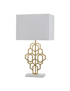 Telbix Akron Large Antique Gold / White Table Lamp - AKRON AKRON TLL-WHAG