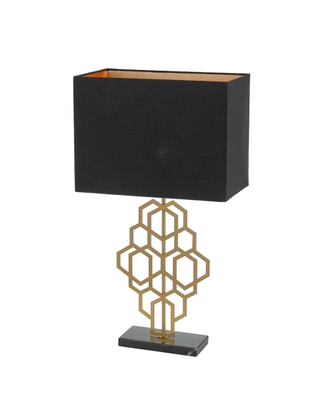 Telbix Akron Large  Antique Gold & Black Table AKRON TLL-BKAG