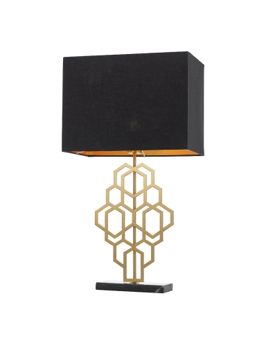 Telbix Akron Large  Antique Gold & Black Table AKRON TLL-BKAG