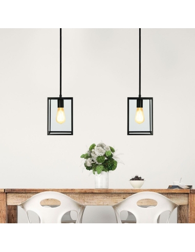 SL64901BK - Eaton 17 Single Pendant Matt BlackSL64901BK