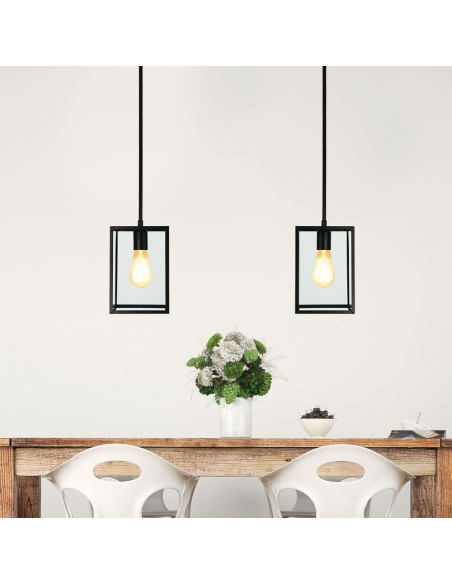 SL64901BK - Eaton 17 Single Pendant Matt BlackSL64901BK