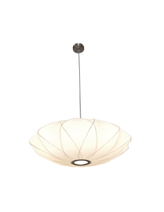 Telbix Aragon Large Nickel & White Pendant Light - ARAGON ARAGON PE75-WH 2