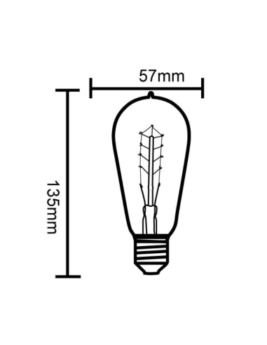 CLACFC25BC - ST57 Carbon Filament GlobesCLACFC25BC