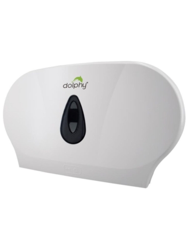 Dolphy Twin Jumbo Toilet Roll Dispenser - White - DTPR0021