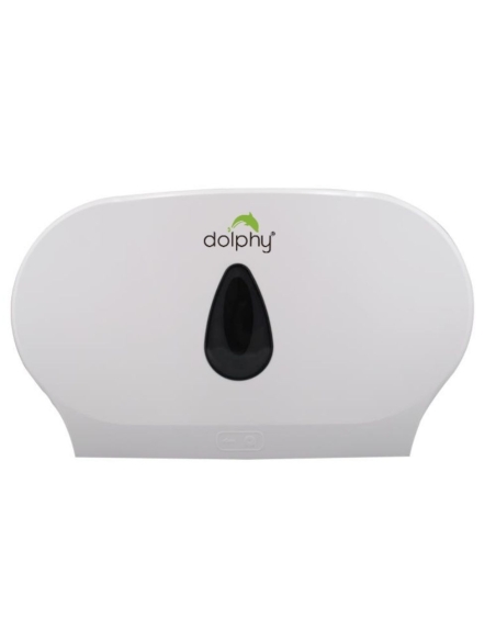 Dolphy Twin Jumbo Toilet Roll Dispenser - White - DTPR0021