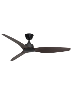 FC1110143BK - Guardian Indoor/Outdoor Ceiling Fan Black & Dark Timber with Remote IP55 DC