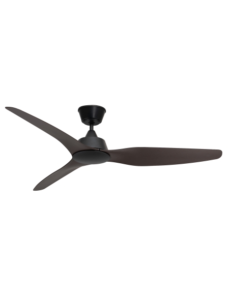 FC1110143BK - Guardian Indoor/Outdoor Ceiling Fan Black & Dark Timber with Remote IP55 DC