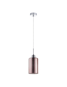 PENDANT ES 72W Rose Gold Glass With Dotted Effect Oblong ESPEJO4 2