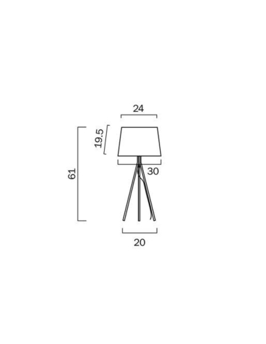 ANNA TL-BKDGY - ANNA TABLE LAMP - BLACKANNA TL-BKDGY