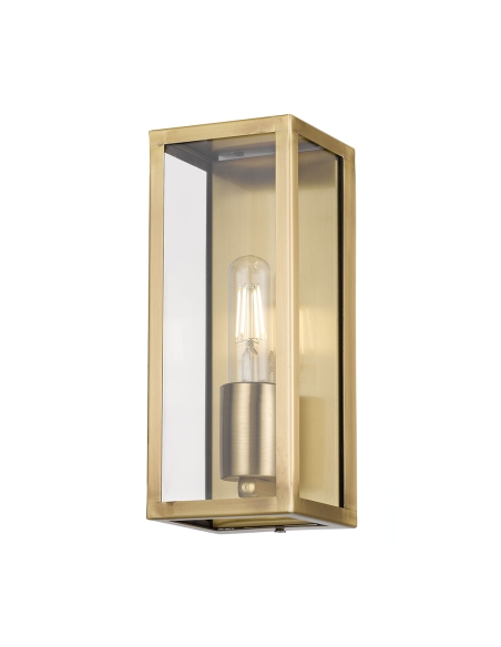 ARZANO WB25-AB - ARZANO 25 SOLID BRASS WALL LIGHT - ANTIQUE BRASS