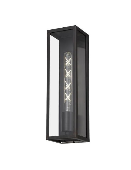 ARZANO WB35-BK - ARZANO 35 SOLID BRASS WALL LIGHT - BLACK