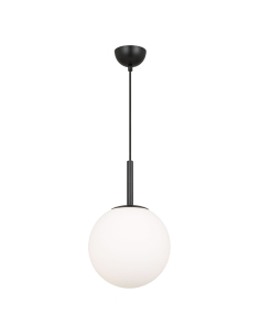 Telbix Bally Black & Opal Matt Medium Pendant Light - BALLY BALLY PE 10-BKOM