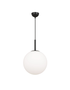 Telbix Bally Black & Opal Matt Large Pendant Light - BALLY BALLY PE 12-BKOM