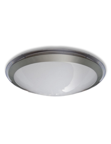 Telbix Astrid 60W Silver/Tri-Colour LED Dimmable Smart Round Oyster Ceiling Light - ASTRID OY53-SMT