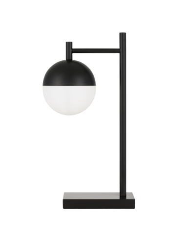 Telbix Basilo Industrial Theme Black & Opal Matt Table Lamp - BASILO TL-BKOP