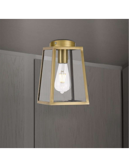 Telbix Cantena Antique Brass Industrial Theme CANTENA PE15-AB