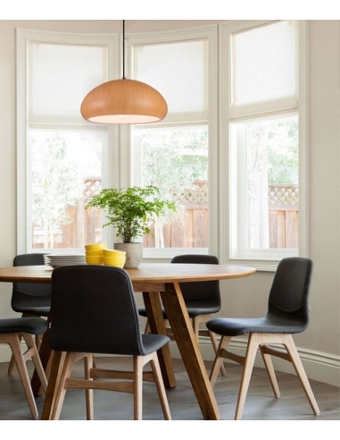 LIGNA08 - LIGNA Retro Dome Replica Wood Pendant LIGNA08