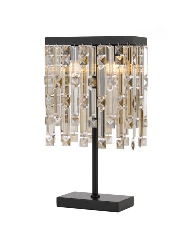 Telbix Cerone Black Crystal Luxury Table Lamp - CERONE TL-BKCHM
