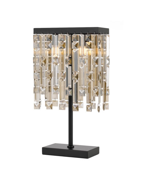 Telbix Cerone Black Crystal Luxury Table Lamp - CERONE TL-BKCHM