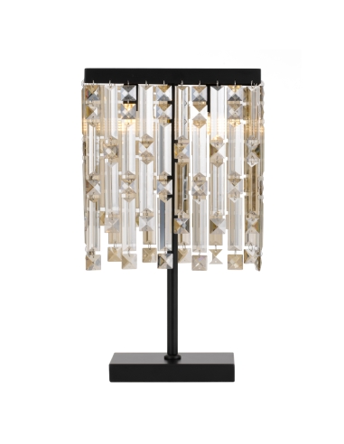 Telbix Cerone Black Crystal Luxury Table Lamp - CERONE TL-BKCHM